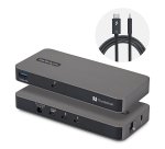 StarTech.com Hub Thunderbolt&trade; 5 à 4 Ports avec Thunderbolt&trade; Share KVM, 80/120 Gbps, Multi-Écrans 8K, PD 140W, USB-A 10 Gbps, TB4 et USB4, MacBook M4 Pro M4 Max M5