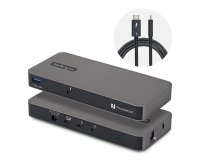 StarTech.com Hub Thunderbolt&trade; 5 à 4 Ports avec Thunderbolt&trade; Share KVM, 80/120 Gbps, Multi-Écrans 8K, PD 140W, USB-A 10 Gbps, TB4 et USB4, MacBook M4 Pro M4 Max M5