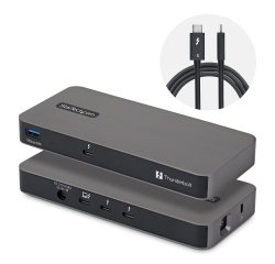 StarTech.com Hub Thunderbolt&trade; 5 à 4 Ports avec Thunderbolt&trade; Share KVM, 80/120 Gbps, Multi-Écrans 8K, PD 140W, USB-A 10 Gbps, TB4 et USB4, MacBook M4 Pro M4 Max M5