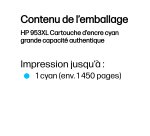 HP 953XL Cartouche d’encre cyan grande capacité authentique