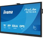 iiyama TE7513A-B1AG Écran d'affichage dynamique Écran plat interactif 190,5 cm (75") Wifi 500 cd/m² 4K Ultra HD Noir Écran tactile Intégré dans le processeur Android 18/7