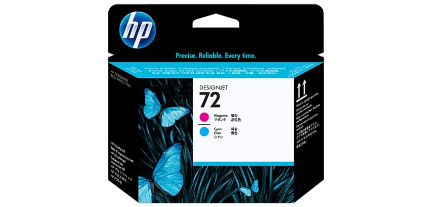 HP 72 tête d'impression cyan et magenta