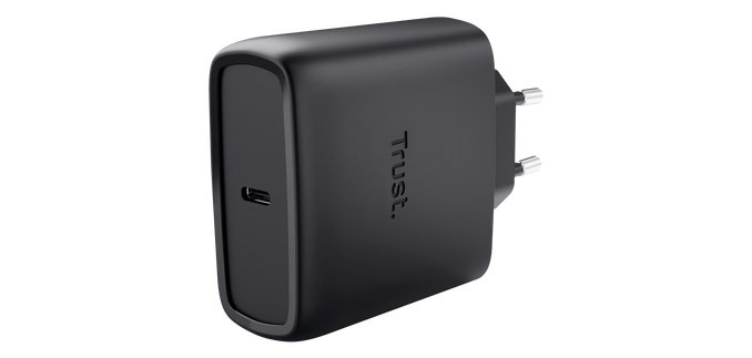 Trust Maxo Cargador GaN USB-C de 65 W - Negro