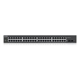 Zyxel GS1900-48HPv2 Géré L2 Gigabit Ethernet (10/100/1000) Connexion Ethernet, supportant l'alimentation via ce port (PoE) Noir