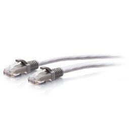 C2G Câble de raccordement Ethernet fin Cat6a non blindé (UTP) avec protection anti-accrochage de 0,3 m - Gris