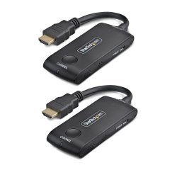 StarTech.com Extendeur HDMI Sans Fil pour Salles de Réunion et Espaces de Travail Collaboratifs, 4K 60Hz, Portée de 20m, Alimentation par USB, Kit Transmetteur et Récepteur Plug-and-Play