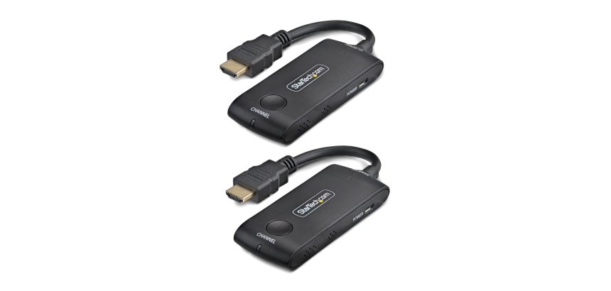 StarTech.com Extendeur HDMI Sans Fil pour Salles de Réunion et Espaces de Travail Collaboratifs, 4K 60Hz, Portée de 20m, Alimentation par USB, Kit Transmetteur et Récepteur Plug-and-Play