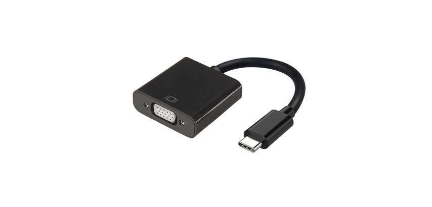 AISENS Conversor USB-C a VGA, USB-C/M - HDB15/H, Negro, 15cm