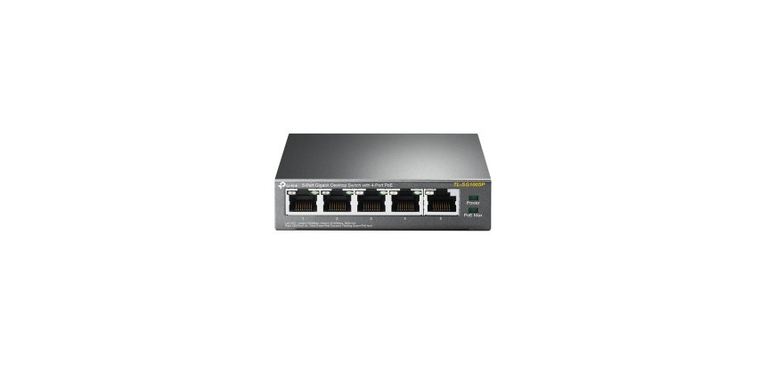 TP-Link TL-SG1005P Non-géré Gigabit Ethernet (10/100/1000) Connexion Ethernet, supportant l'alimentation via ce port (PoE) Noir