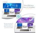 StarTech.com Docking Station KVM USB-C pour Deux PC Portables - Station d'Accueil DisplayPort 4K 60Hz pour 2 Moniteurs - Hub USB 5 Ports, GbE, Alimentation 90W/45W - Stations d'Accueil pour Ordinateur Portable