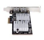 StarTech.com Carte Adaptateur Réseau PCIe 10GbE à 2 Ports - Carte Ethernet PCI Express pour PC/Serveur - Carte Réseau PCIe à Six Vitesses Prise en Charge des Trames Jumbo - NIC/LAN, 10GBASE-T et NBASE-T