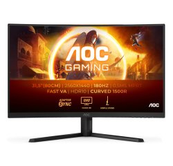 AOC G4 CQ32G4VE écran plat de PC 80 cm (31.5") 2560 x 1440 pixels Quad HD LCD Noir, Gris