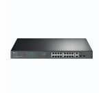 TP-Link TL-SG1218MP commutateur réseau Non-géré Gigabit Ethernet (10/100/1000) Connexion Ethernet, supportant l'alimentation via ce port (PoE) 1U Noir