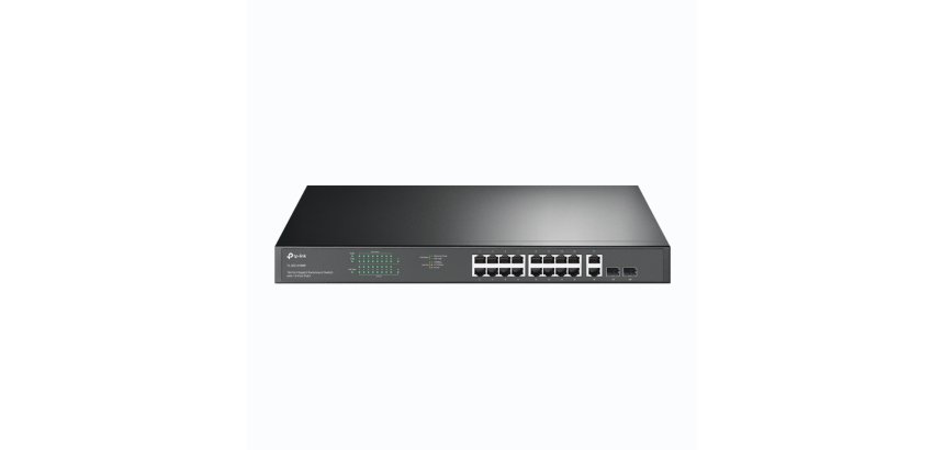 TP-Link TL-SG1218MP commutateur réseau Non-géré Gigabit Ethernet (10/100/1000) Connexion Ethernet, supportant l'alimentation via ce port (PoE) 1U Noir