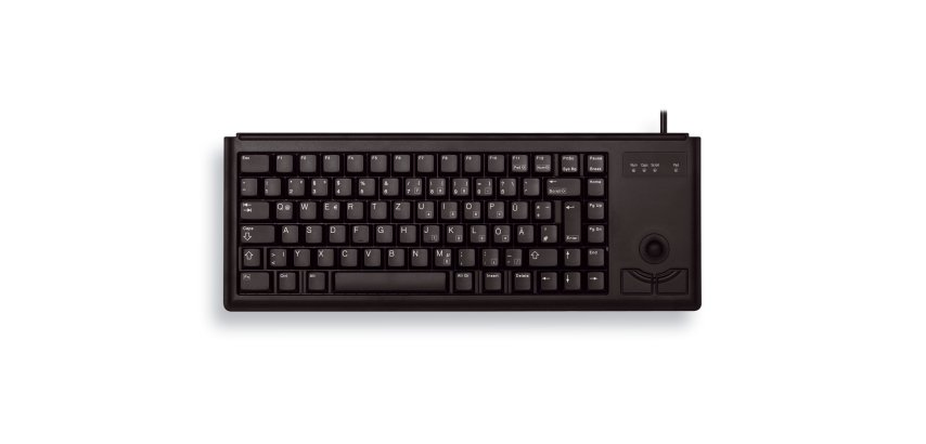 CHERRY G84-4400 TRACKBALL KEYBOARD Clavier filaire miniature, trackball, PS2, noir, AZERTY - FR