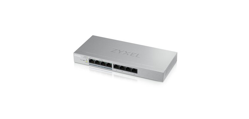 Zyxel GS1200-8HP-EU switch Gestionado L2 Gigabit Ethernet (10/100/1000) Energía sobre Ethernet (PoE) Gris