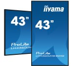 iiyama LH4360UHS-B2AG Écran d'affichage dynamique Carte A numérique 108 cm (42.5") LED Wifi 500 cd/m² 4K Ultra HD Noir Intégré dans le processeur Android 11 24/7