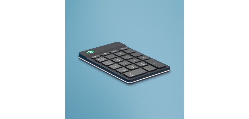 R-Go Tools Clavier R-Go Numpad Break, clavier numérique ergonomique avec logiciel de pause, bluetooth, noir