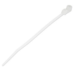 StarTech.com 4"(10cm) Cable Ties with Mounting Hole - 1/16"(2mm) wide, 7/8"(24mm) Bundle Dia. 18lb(8kg) Tensile Strength, Nylon 66 Self Locking Ties w/Screw Hole, UL Listed, 100 Pack - TAA