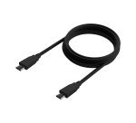 AISENS Cable USB 3.2 Gen2x2 20Gbps 8k@30Hz 5A 100W E-Marker, Tipo USB-C/M-USB-C/M, Negro, 2.0m
