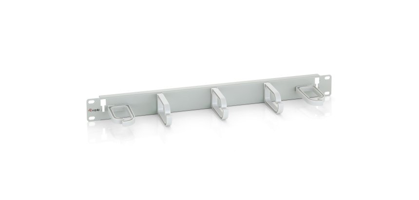 Equip 19" Rack Mount Cable Management Panel, Light Grey (RAL 7035)