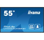 iiyama LH5565UHSB-B1 Écran d'affichage dynamique En forme de kiosk 138,7 cm (54.6") LED Wifi 800 cd/m² 4K Ultra HD Noir Intégré dans le processeur Android 11 24/7