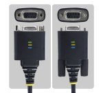 StarTech.com Câble Adaptateur Série Null Modem USB-C (2m/6,6 Pi), Rétention COM, FTDI, Type-C vers Port Femelle DB9 RS232, LED d'État, Vis et Écrous DB9 Interchangeables