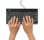R-Go Tools Clavier ergonomique R-Go Compact Break, clavier compact avec logiciel de pause,AZERTY (FR), Filaire, noir