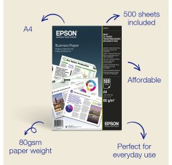 Epson A4 Inkjet Business Paper 80gsm, 500 sheets