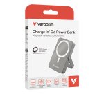 Verbatim Charge 'n' Go Magnetic Wireless Lithium Polymère (LiPo) 10000 mAh Recharge sans fil Gris