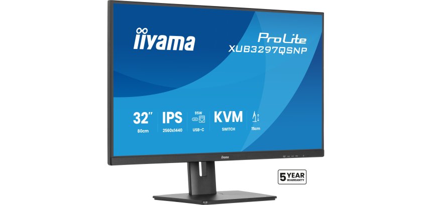 iiyama ProLite XUB3297QSNP-B1 computer monitor 81,3 cm (32") 2560 x 1440 Pixels Quad HD LED Zwart
