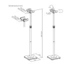 AISENS Soporte Universal De Suelo Giratorio E Inclinable Para Altavoces, Negro