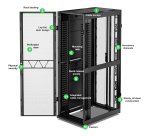 APC NetShelter SX2 networking 48U L750XP1200XH2258mm, noir, avec pann. Laté.