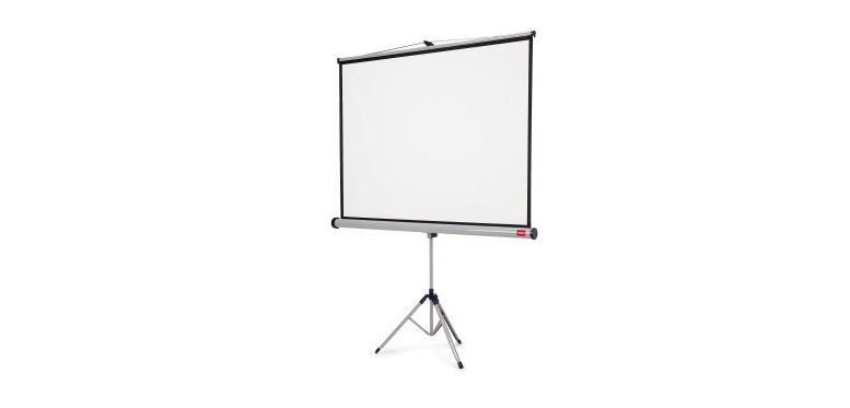 Ecran projection nobo trepied format 16/10 inclinaison      repliable poids 10.08kg       175x1150cm