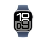 Apple Watch Series 10 OLED 46 mm Numérique 416 x 496 pixels Écran tactile Argent Wifi GPS (satellite)