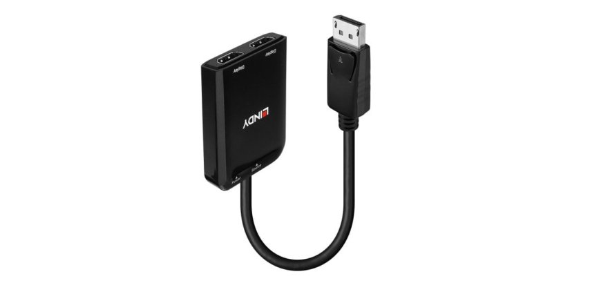 Lindy 38433 adaptador de cable de vídeo DisplayPort 2 x HDMI