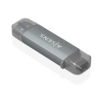 AISENS Lector de Tarjetas SD, Micro SD, MMC, RS-MMC, MMC Micro, USB-A y USB-C, Gris