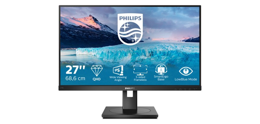 Philips S Line 275S1AE/00 écran plat de PC 68,6 cm (27") 2560 x 1440 pixels 2K Ultra HD LCD Noir