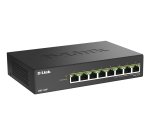 D-Link DMS-108P/E commutateur réseau Non-géré 2.5G Ethernet (100/1000/2500) Connexion Ethernet, supportant l'alimentation via ce port (PoE) Noir