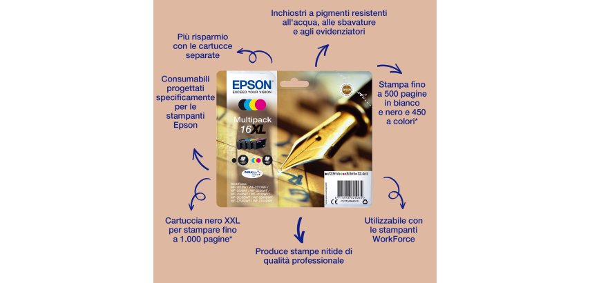 Epson Pen and crossword Singlepack Magenta 16XL DURABrite Ultra