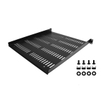StarTech.com Étagère Rack 19 pouces 1U - Plateau Rackable Universel Ventilé - Étagère Baie de Brassage - Étagère Cantilever Rack 19" - Capacité 25kg - Rangement Rack Informatique - Profondeur 50cm (20"), Noir