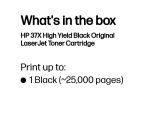 HP 37X High Yield Black Original LaserJet Toner Cartridge