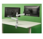 R-Go Tools Bras d'écran R-Go Zepher, bras réglable pour moniteur double, 100% circulaire, capacité de charge jusqu'à 8 kg, noir