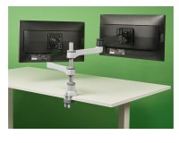 R-Go Tools Bras d&#039;&eacute;cran R-Go Zepher, bras r&eacute;glable pour moniteur double, 100% circulaire, capacit&eacute; de charge jusqu&#039;&agrave; 8 kg, noir