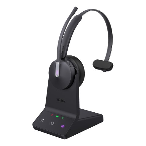 Yealink WH64 Mono Teams Auricolare Wireless A Padiglione Ufficio USB tipo-C Bluetooth Nero