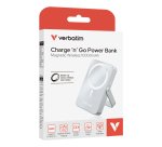 Verbatim Charge 'n' Go Magnetic Wireless Lithium Polymère (LiPo) 10000 mAh Recharge sans fil Bleu