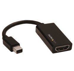 StarTech.com Mini DisplayPort naar HDMI adapter, Actieve mDP 1.4 naar HDMI 2.0 Converter, 4k 60Hz, Mini DP of Thunderbolt 1/2 Mac/PC naar HDMI Monitor/TV/Display, mDP naar HDMI Dongle