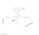 Neomounts BEAMER-C50 Beamer ceiling mount - h 18,5 cm - full motion