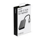 Celly PROHUB4IN1SV hub de interfaz USB 2.0 Type-C Gris