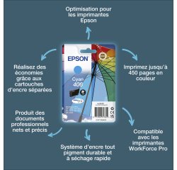 Epson Cartouche d’encre cyan DURABrite Ultra Parapluie 406